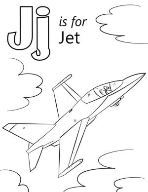 J Harfi boyama sayfası,  coloring page, Jet Harfi J, 