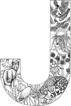 J Harfi boyama sayfası,  coloring page, J Harfi Hayvan, 