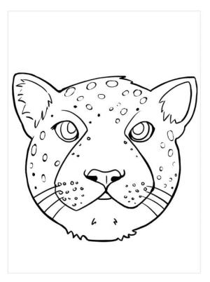 Jaguar boyama sayfası, Jaguars coloring page, Jaguar Kafası, 