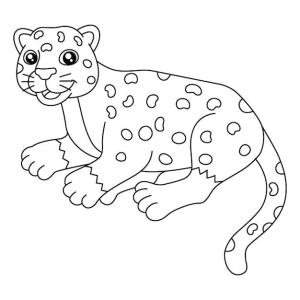 Jaguar boyama sayfası, Jaguars coloring page, Karikatür Jaguar, 