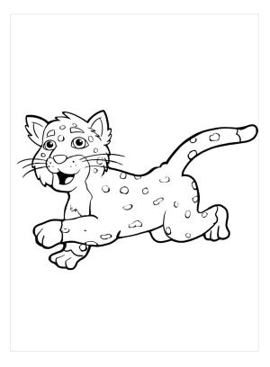 Jaguar boyama sayfası, Jaguars coloring page, Bebek Jaguar Koşuyor, 