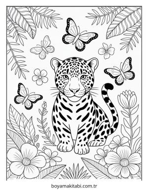 Jaguar boyama sayfası – eğitici aktivite, yaratıcılık