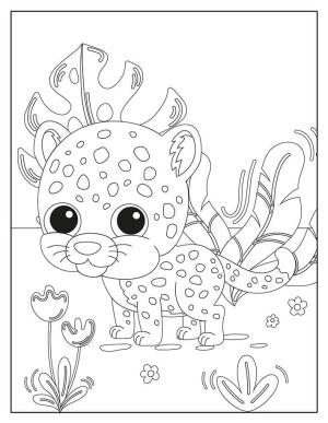 Jaguar boyama sayfası, Jaguars coloring page, Bebek Jaguar, 