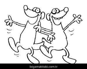 Jan ve Henry boyama sayfası – çocuklar için, çizgi film temalı