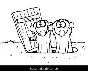 Jan ve Henry boyama sayfası – yaratıcılığı geliştirir, keyifli zaman