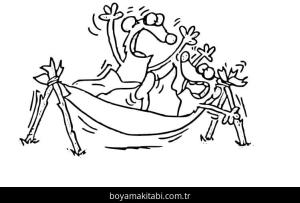 Jan ve Henry boyama sayfası – çocuk aktivitesi, PDF indir