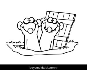 Jan ve Henry boyama sayfası – kolay boyama, eğitici aktivite