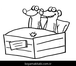 Jan ve Henry boyama sayfası – basit çizim, kolay boyama