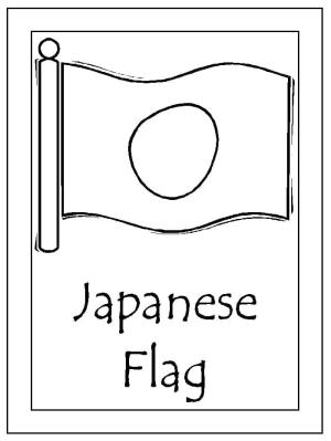 Japonya boyama sayfası,  coloring page, Japon Bayrağı, 