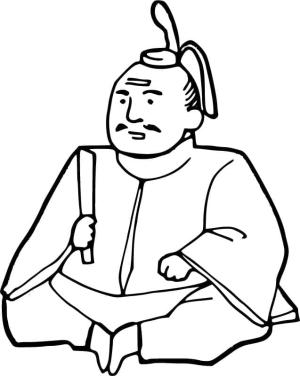 Japonya boyama sayfası,  coloring page, tokugawa ieyasu İtibaren japonya, 