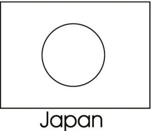 Japonya boyama sayfası,  coloring page, Japonya Bayrağı Ücretsiz, 