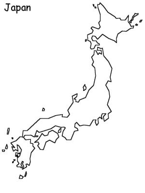 Japonya boyama sayfası,  coloring page, Japonya Haritası, 