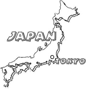 Japonya boyama sayfası,  coloring page, Japonya Güzel Haritası, 