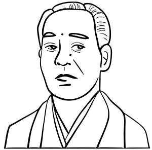 Japonya boyama sayfası,  coloring page, Japonya’dan Yukichi Fukuzawa, 