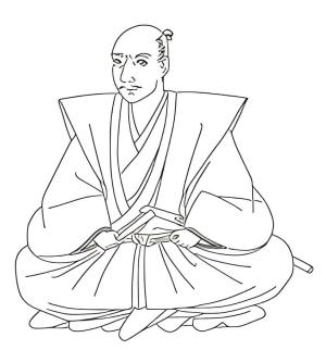 Japonya boyama sayfası,  coloring page, Japonya konumundan Oda Nobunaga, 