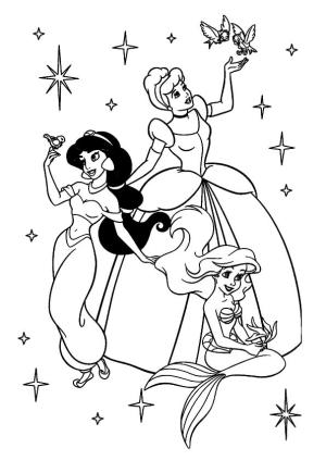 Jasmine boyama sayfası,  coloring page, Üç Güzel Prenses, 