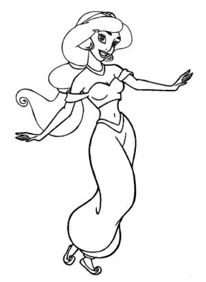 Jasmine boyama sayfası,  coloring page, Yasemin Dansı, 