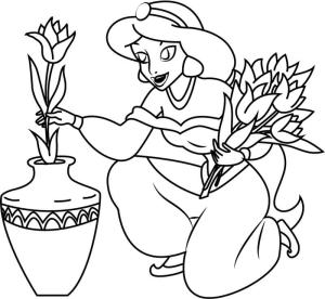 Jasmine boyama sayfası,  coloring page, Çiçekli Yasemin, 