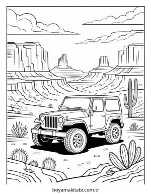 Jeep boyama sayfası – ücretsiz yazdır, boyama etkinliği