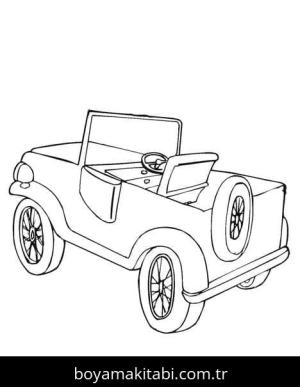 Jeep boyama sayfası – el becerilerini geliştirir, boyama çalışması