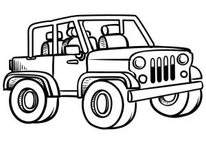 Jeep boyama sayfası,  coloring page, Çocuklar İçin Jeep Çiz, 