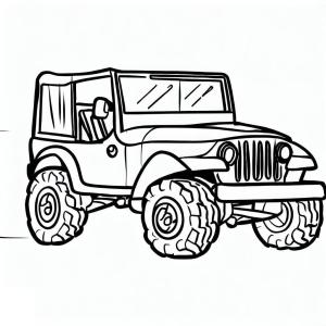 Jeep boyama sayfası,  coloring page, Harika Jeep’i ücretsiz çizin, 