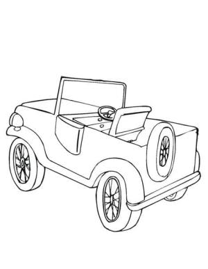 Jeep boyama sayfası,  coloring page, Basit Jeep çizimi, 