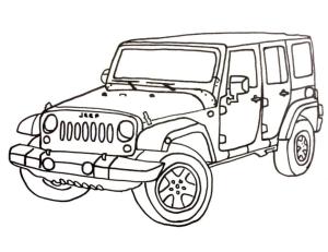 Jeep boyama sayfası,  coloring page, Jeep’i Ücretsiz Yazdırılabilir Şekilde Çizin, 