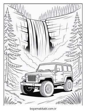 Jeep boyama sayfası – evde etkinlik, ücretsiz yazdır