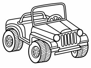 Jeep boyama sayfası,  coloring page, Safari Jeep’i çiz, 