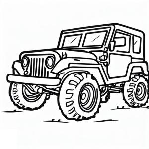 Jeep boyama sayfası,  coloring page, Bir Jeep Çiz, 