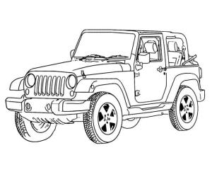 Jeep boyama sayfası,  coloring page, Safari Jeep Arabası çiz, 