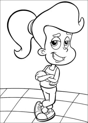 Jimmy Neutron boyama sayfası,  coloring page, Cindy Vortex, 