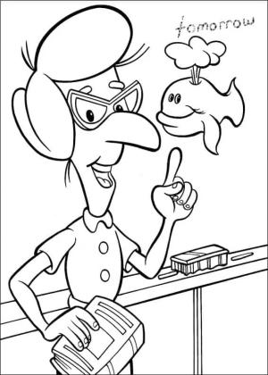 Jimmy Neutron boyama sayfası,  coloring page, Ms. Fowl, 