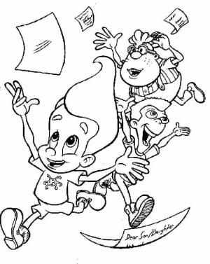 Jimmy Neutron boyama sayfası,  coloring page, Jimmy Neutron Karikatürü Yazdırılabilir, 