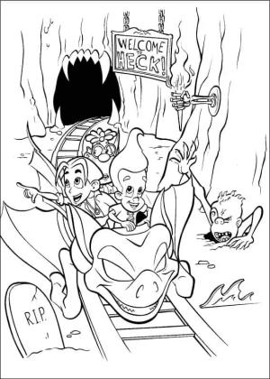 Jimmy Neutron boyama sayfası,  coloring page, Jimmy Neutron’un ana hatları, 