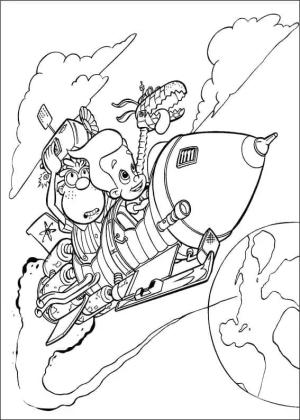 Jimmy Neutron boyama sayfası,  coloring page, Jimmy Neutron roketli, 