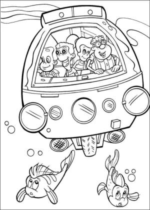 Jimmy Neutron boyama sayfası,  coloring page, Jimmy Neutron iki balıkla, 