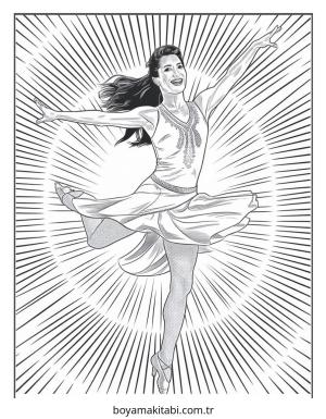 Jimnastik boyama sayfası – boyama etkinliği, çocuk aktivitesi