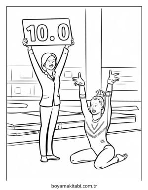 Jimnastik boyama sayfası – eğitici aktivite, yaratıcılık