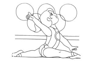 Jimnastik boyama sayfası,  coloring page, Küçük Olimposlu., 