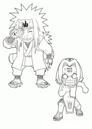 Jiraiya boyama sayfası,  coloring page, Komik Jiraiya ve Kızgın Sakura, 