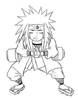 Jiraiya boyama sayfası,  coloring page, Chibi Jiraiya, 