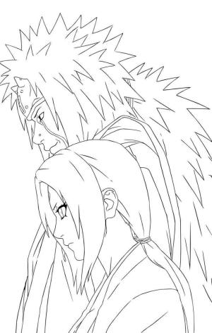 Jiraiya boyama sayfası,  coloring page, Jiraiya ve Tsunade, 