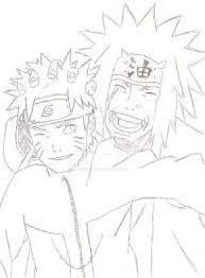 Jiraiya boyama sayfası,  coloring page, Jiraiya ve Naruto’nun çizimi, 