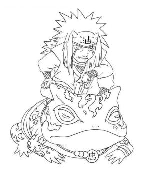 Jiraiya boyama sayfası,  coloring page, Kurbağadaki Küçük Jiraiya, 