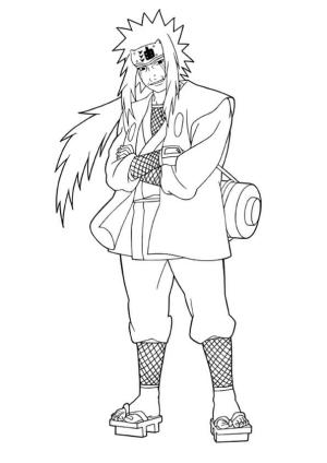 Jiraiya boyama sayfası,  coloring page, Jiraiya Gülümseyerek, 