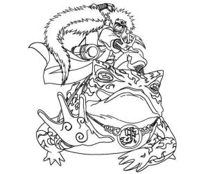 Jiraiya boyama sayfası,  coloring page, Kurbağadaki İnanılmaz Jiraiya, 