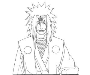 Jiraiya boyama sayfası,  coloring page, Yüz Jiraiya, 