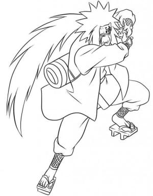 Jiraiya boyama sayfası,  coloring page, Havalı Jiraiya Dövüşü, 